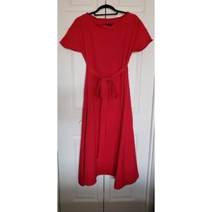 Red Small T-Shirt Maxi Dress